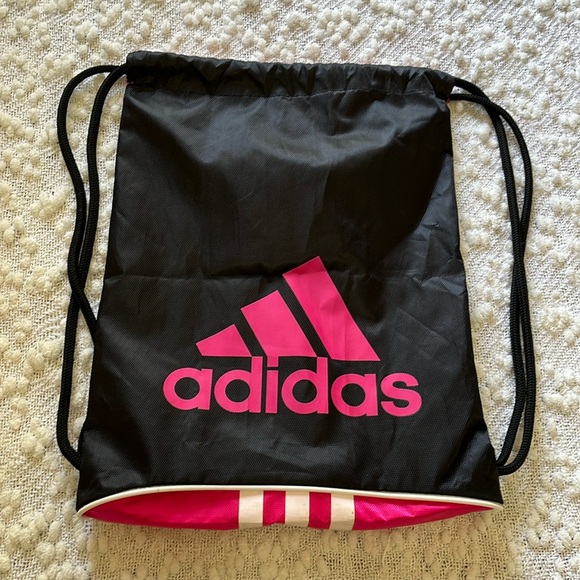 Adidas Sackpack Shocking Pink White Black - Picture 1 of 5